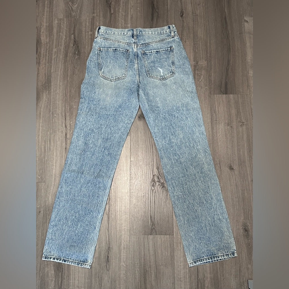 ❥𝖥𝖠𝖲𝖧𝖨𝖮𝖭𝗡𝗢𝗩𝗔: Only One Non Stretch Ripped Straight Leg Jean - Medium Wash - Picture 4 of 11
